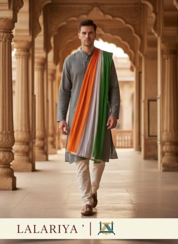 Image of Tricolour Dupatta for men 2mtr Size | Tricolour Dupatta