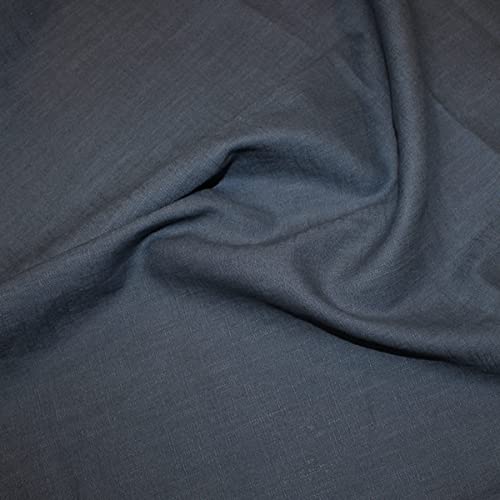 Toile de lin lavé denim de 5m pour confectionner des rideaux bohèmes et des vêtements d'été