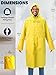ANYOO Waterproof Rain Jacket for Men Women Lightweight Long Sleeve Raincoat with Hood Emergency Rain Poncho Adults for Hiking