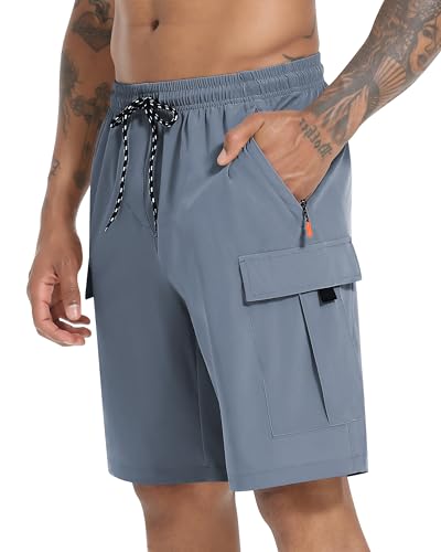 Image of Men's Cargo Shorts Quick Dry Lightweight Stretch Hiking Shorts for Men with 5 Pockets No Lining