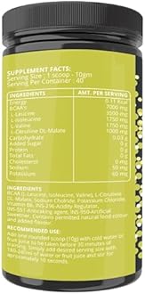 BCAA 7Gms (2:1:1 formula) with Citrulline & Electrolyte Blend for Muscle Recovery & Endurance - Pre/Post Workout & Intra Workout - 400 gms (Lemon)