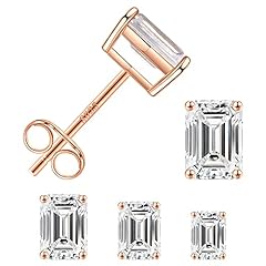 Rose Gold-3 Pairs 0.5ct/0.8ct/1ct