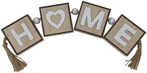 Escultura Decorativa em Madeira “Home" | 28,5 cm – Arte em MDF Be...