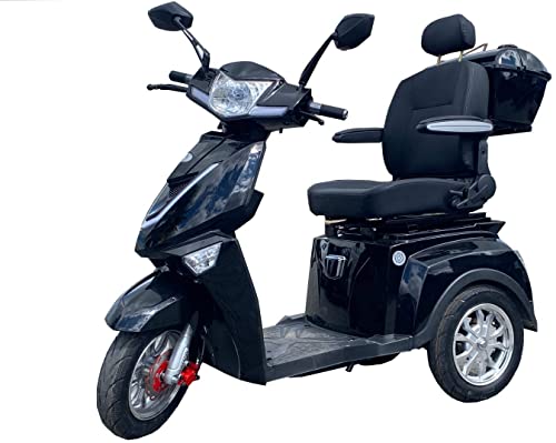 MZYZPPBD Elektro Dreirad Für Senioren - Klappbar Mit 300W Motor & Korb