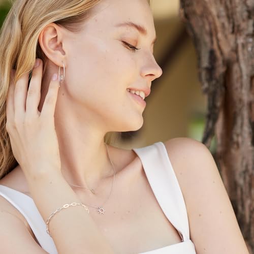 Boma Jewelry Sterling Silver Oval Spiral Pull Through Hoop Earrings2