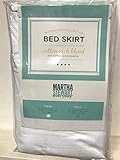 MARTHA STEWART 'Everyday Cotton Rich Tailored Bed Skirt White-Twin Size