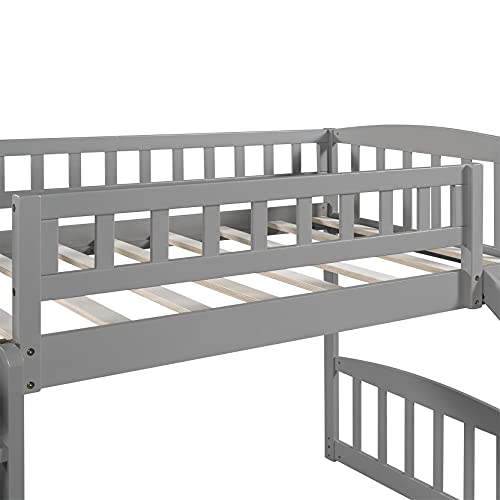 Harper & Bright Designs Twin Loft Bed With Slide For Kids, Wood Slide Loft Bed With Stairs And Built-In Ladder thumb #7
