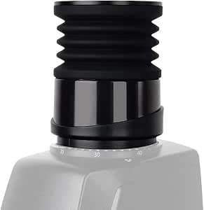 Coffee Grinder Single Dose Hopper Compatible with Baratza Encore Coffee Grinder Silicone Bellow with Mental Lid for Blow Out Residual Coffee Grounds Black