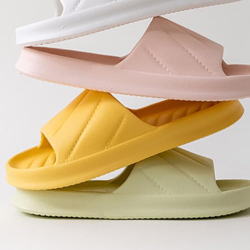Pillow Slippers for Women and Men, Home Wear Cloud Slides Shower Sandals, Cushioned Ultra Lightweight Soft Sole Quick Dry House Shoes2