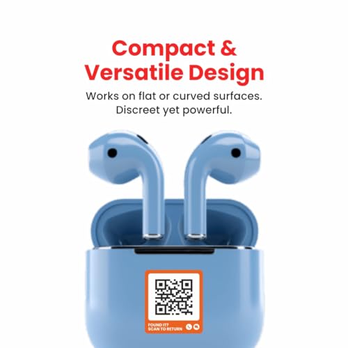 Image of Smart Sticker TAG for Everyday Items Like Water Bottle, Helmet, Headphones, Passport, Laptop, Luggage | Contact Owner Privately | Real-time scan alerts | Works with Android & iOS-(Pack of 6)