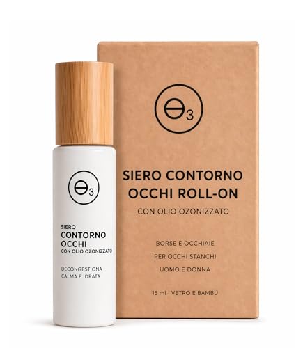 Contorno occhi roll on ozono per borse occhiaie uomo donna 15 ml