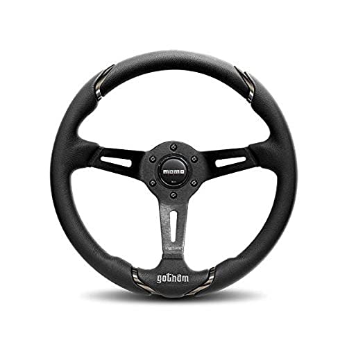 Momo GOT35BK0B Gotham 350 mm Leather Steering Wheel by MOMO