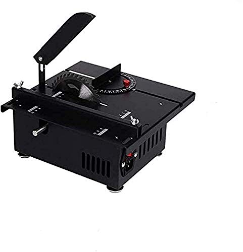 InLoveArts Mini sierra de mesa de 1200 W, modelo de bricolaje, sierra de corte, corte multiángulo, 10000 r/min, máquina pulidora de torno para carpintería de 40 mm