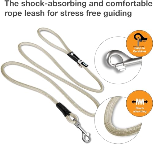 Stretch Comfort Leash Light-Tan M