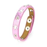 Material: Armband aus PU-Leder mit Stern-Nieten und Strass-Steinen.