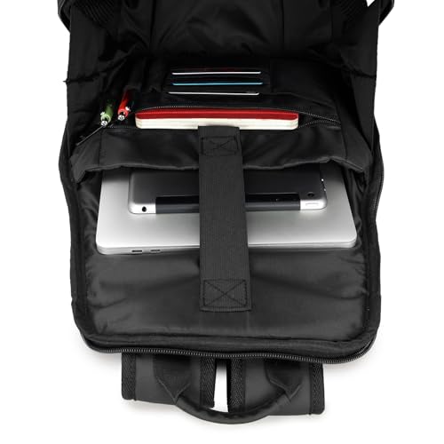 Image of Royal Enfield Hard Case GT V2 Backpack | Durable Hard Shell Front - Moulded ABS construction | Secure Laptop Compartment | Sternum strap- slider trims & secure snap buckle|20 L capacityBLACK One Size