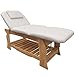Produktbild eyepower Spa Massageliege Holz Behandlungsliege Kosmetikliege Massagebank Weiß