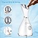 Nano Ionic Face Steamer - Warm Mist Humidifier for Deep Facial Cleansing - 4 Piece Stainless Steel Skin Kit, Hair Band, Wash Face Sponge