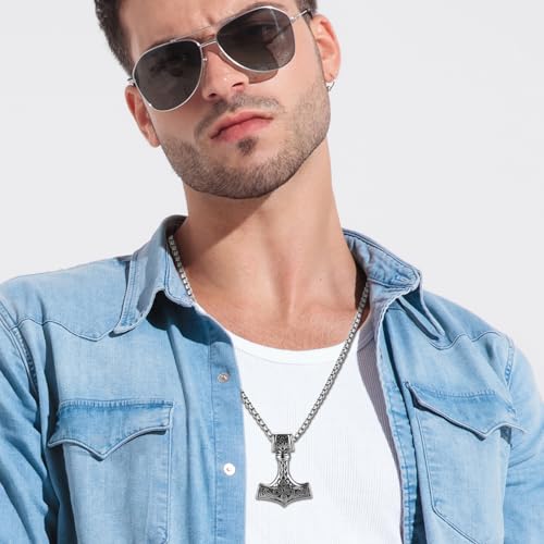 Collier marteau de Thor en argent avec amulette nœud celtique durable - 3