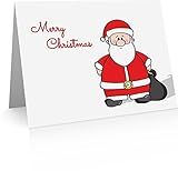 Little Notes by Comptime Personalized Christmas Cards -Santa Claus (Personalized) 30 Cards with Blank Matching Envelopes