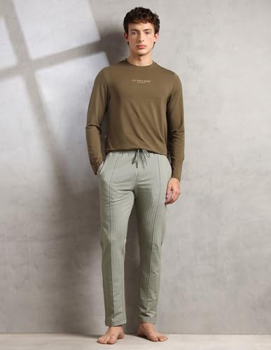 Image of U.S. POLO ASSN. Mens PR003 Chevron Cotton Stretch Lounge Track Pants