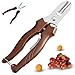 XVHOAB Chestnut Opener 2 in 1 Ergonomic Sharp Stainless Steel Self-Locking Chestnut Clip Springed Chestnut Cutter Tool for Home Restaurant Chestnut