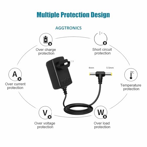 Image of 12V 1Amp DC Power Adapter Converter, 12 Volt 1A (4mm + 5.5mm) Dual Pin DC Power SMPS for CCTV Camera, Routers, DVR, LCD, TV, LED Light, Setup Box, Broadband,Input 100-240V, Out 12v 1amps