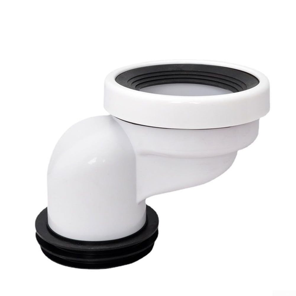 DAZZLEEX Buse de connexion de WC pour tuyau de toilette excentrique droit (décalage de 5 cm)