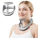 Posture Corrector for Neck & Cervical Spine Alignment - 360° Adjustable Neck Collar with 28 Levels, Memory Foam Support for Pain Relief, Tech Neck, Hump & Forward Head Posture (Gray, X-Large)
