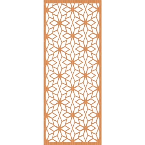 Image of Lake Decorative Pierced Fretwork Wood Wall Panels, 33 3 /8 inchW x 84 3 /8 inchH x 3 /8 inchT, Cherry