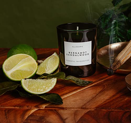 Set of Three Scented Candles for Men | Masculine scents of Bergamot & Sandalwood. Leather & Mahogany, Tobacco & Vanilla | 3 x Natural Soy Wax Candle for Men (5.6oz) - Image 4