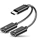 Greacesrio USB C Splitter 1 zu 2, USB C Y Kabel Kopfhörer Adapter und Laden