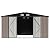 Verano Garden 12x10FT Outdoor Storage Shed, Large Galvanized Steel Metal Garden Shed with Window, Lockable Double Door for Safety,Outdoor Storage House for Backyard, Patio, Lawn