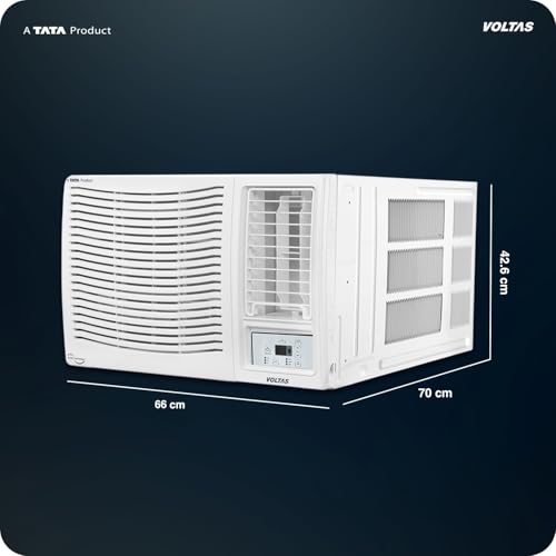 Image of Voltas 1.5 ton 2 Star Fixed Speed Window AC (Copper, Anti Dust Filter, 2-way Swing, Memory Restart, Sleep Mode (182FS PRISM, White)
