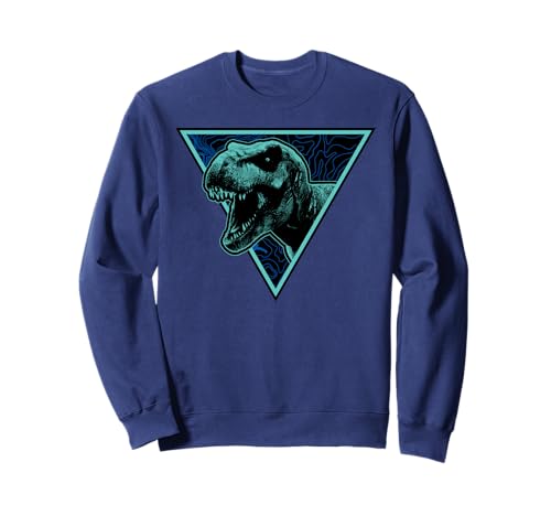 Sweatshirt T-Rex Triangle Jurassic World vêtement geek dinosaure pour homme et ado