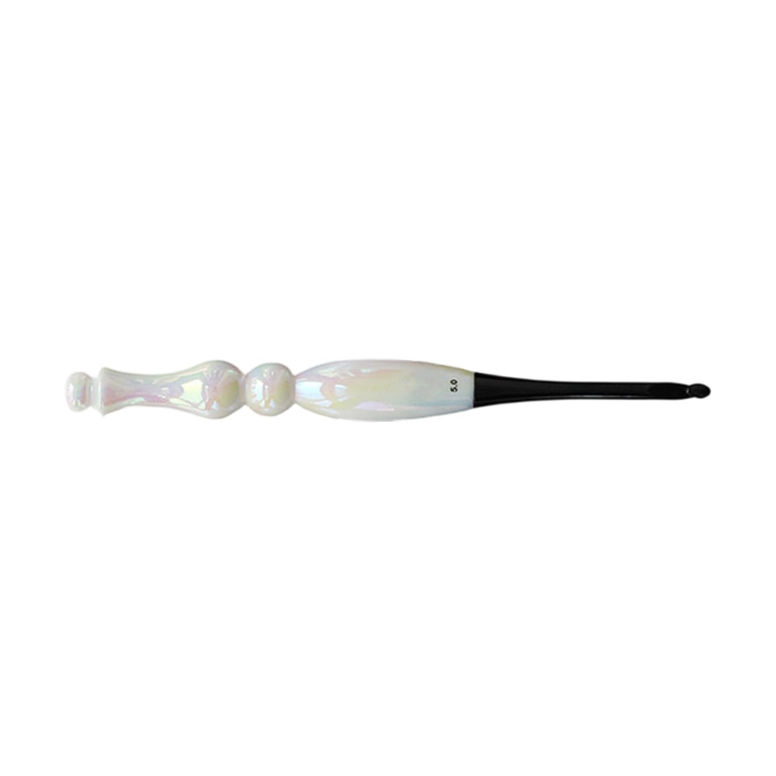 LUCKGONI Multiple Size White Acrylic Crochet Hook With Large Ergonomic Handle For Comfortable Knitting And Crafting Projects