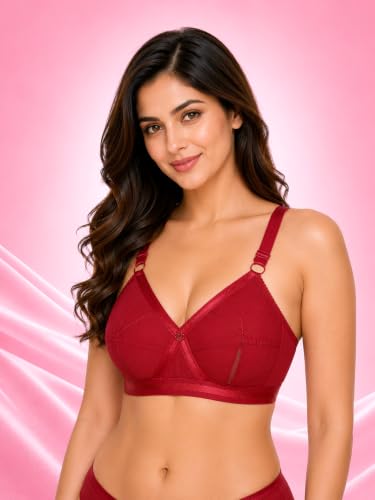 Image of SONA Perfecto Cotton Bra for Woman Full Coverage Non Padded Everyday Wirefree Pack of