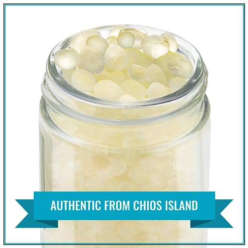 Krinos Greek Mastic Gum: Rich History, Piney Flavor, Culinary Treasure | Chios Island PDO Product, 17g jar