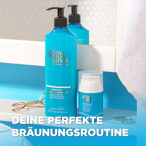 Bondi Sands Everyday Gradual Tanning Milk 375ml & Face Lotion 50ml | Enriched with Vitamin E | Suitable for Sensitive Skin | Vegan + Cruelty Free | Gradual Tan