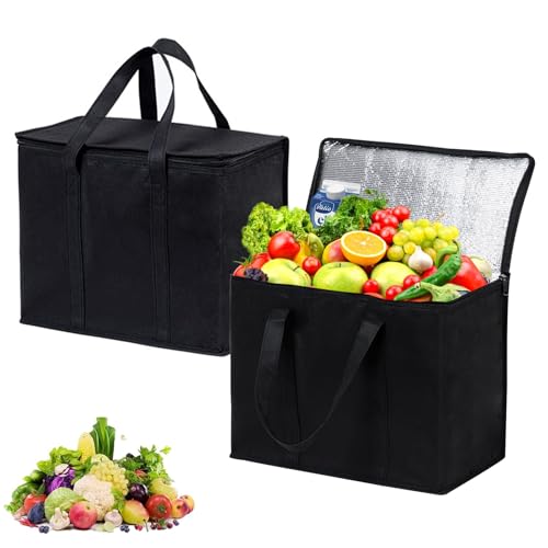 UEPOA 2 Stück Kühltasche Faltbar, 18L Thermotasche für Essen Tragbare...