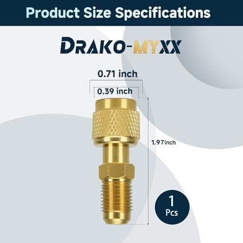 Adaptador derecho e izquierdo 1/4" para refrigerante A2L miniatura 2
