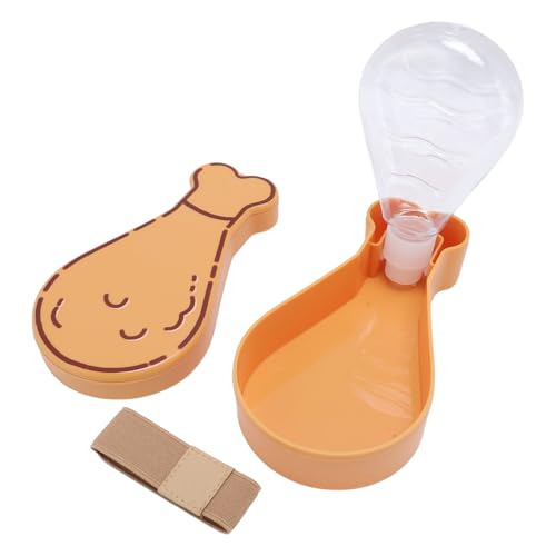 Qcwwy Dispensador de Agua y Comida para Mascotas, Botella de Agua Portátil a Prueba de Fugas para Perros, Botella de Agua para Perros con Contenedor de Comida para Caminar y Viajar