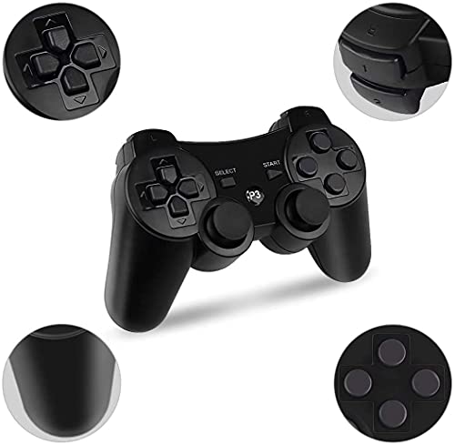 Kolopc Wireless Controller Compatible For Ps3 Console, Double Vibration, 6-Axis Gyro Sensor, Upgraded Joystick Motion Gamepad With Charging Cable (Black Skull And Galaxy) #TOP1