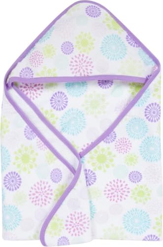 Image of Baby Hooded Bath Towel - Super Soft Terry Cloth with Muslin Hood - Naturally Absorbent for Quick Drying - Gentle, Durable, & Long-Lasting - Perfect for Newborns & Infants (Colorful Bursts, 1-Pack)
