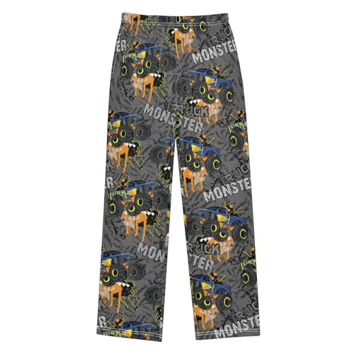 Boys' Pants Monster Truck Car Pattern Grunge Shape Long Bottoms Jogger Pants Elastic Waist Trousers with Pockets S-XL