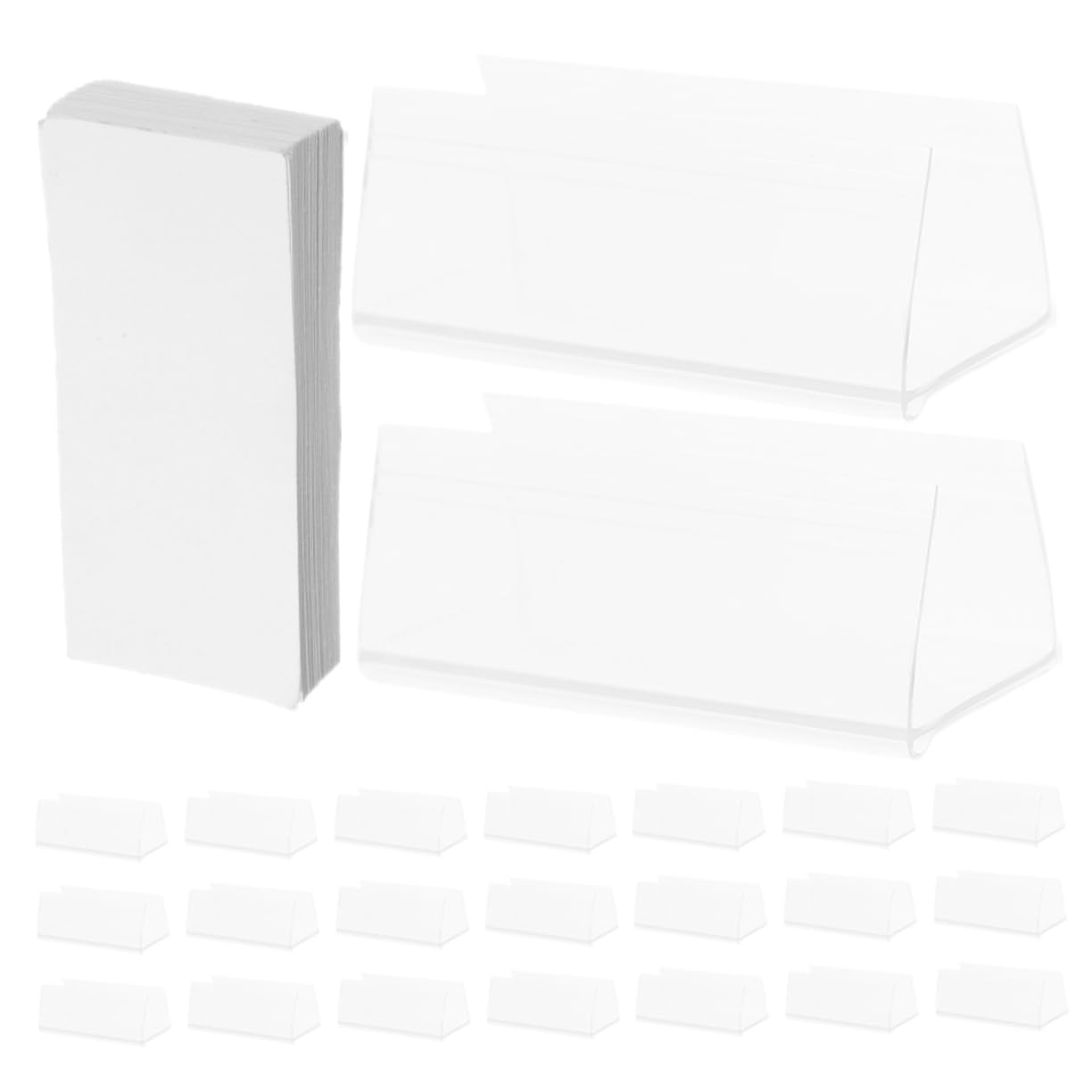 NUOBESTY 30pcs Wire Shelf Label Holder Clips for Retail Pantry Office Organization Versatile Retail Signs with Inserts for Easy Labeling of Storage Bins Bookshelves More