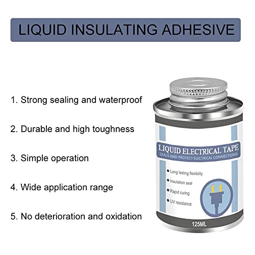 Cmeilau Rivestimento In Gomma Isolante Liquido, Colla Ignifuga Resistente Alle Alte Temperature, Nastro Elettrico Liquido Nero, Nastro Isolante Liquido Per Isolamento Elettronico (Bianco) - 4