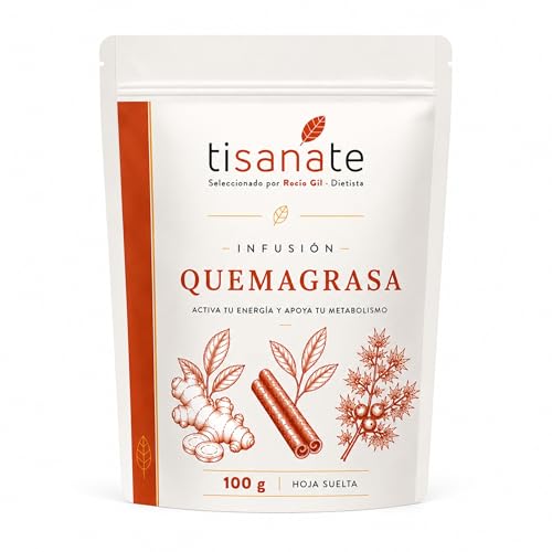Infusión Quemagrasa 100g – Té Detox a Granel con Jengibre, Cúrcuma y Canela – Mezcla Natural Digestiva para Sentirte Más Ligera – Tisanate