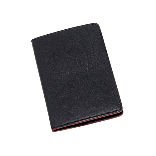 Image of Maruse Italian Leather Executive Padfolio & Passport Holder Bundle, Office & Travel Accessories, Durable Leather Handmade in Italy (Black)