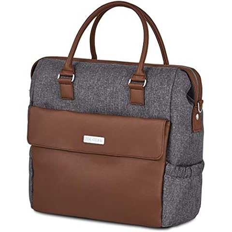 ABC Design Wickeltasche Jetset - Aufbewahrungstasche für Windeln und Co. - Auch zum Umhängen oder als Rucksack tragbar - Mit Zubehör - Farbe: Street Cover